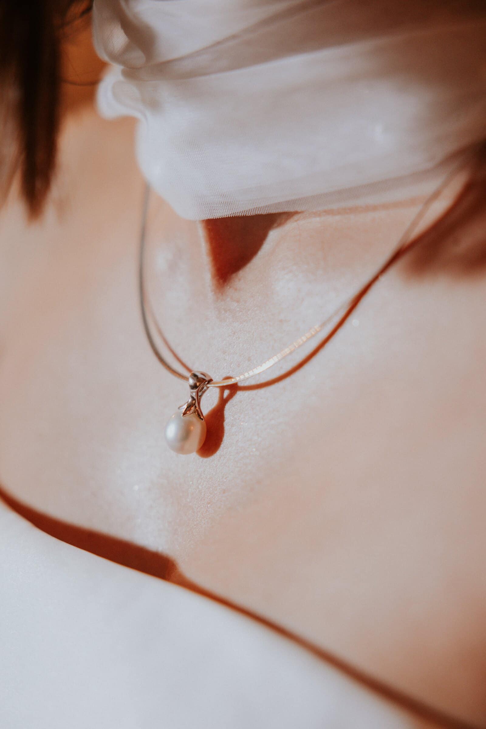Close-up of Megan's necklace
