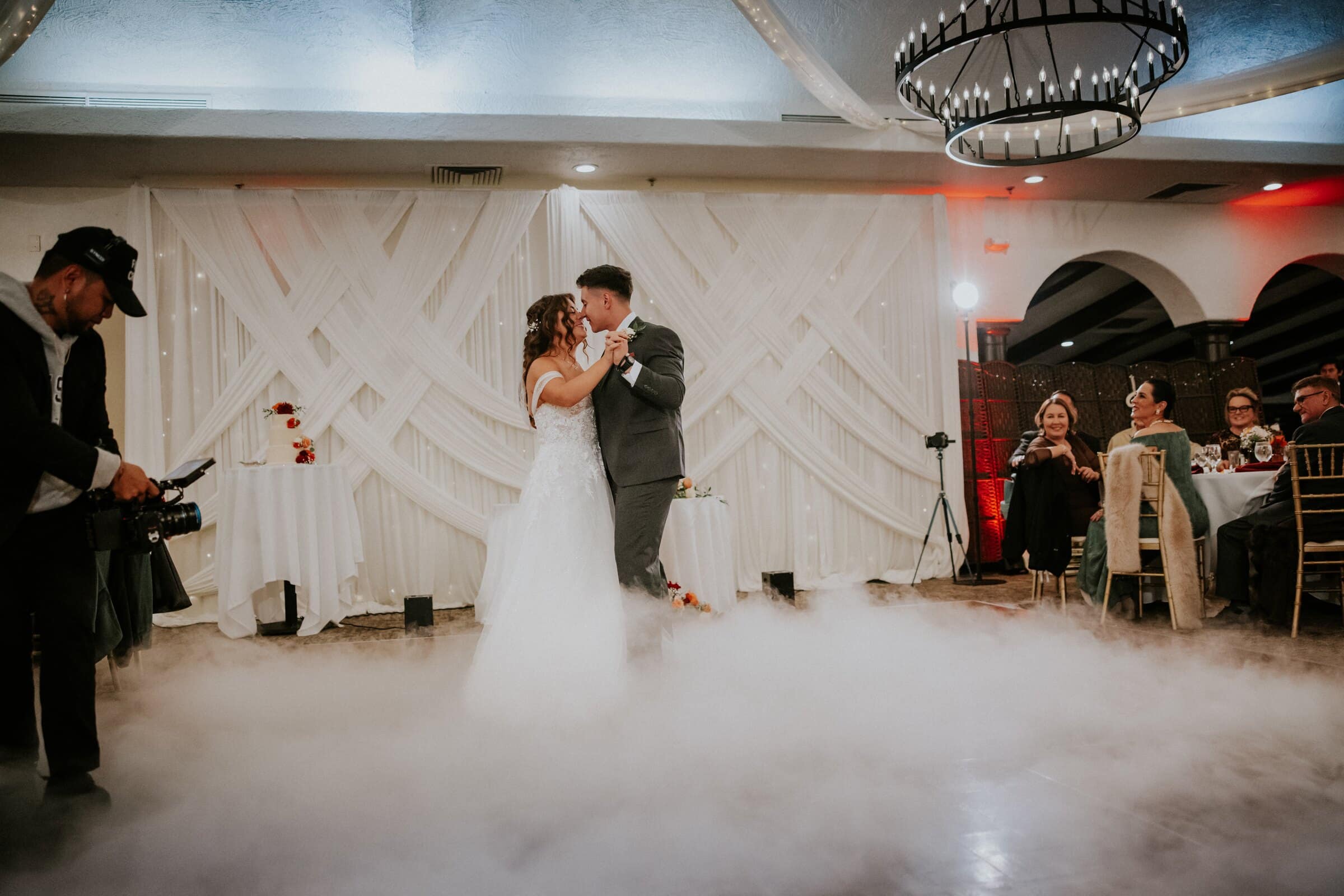 The first dance across a floor of low fog